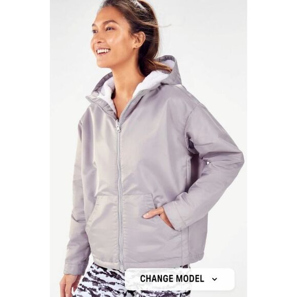 Fabletics Reversible Cher Polar Fleece Jacket sz M - Picture 2 of 13